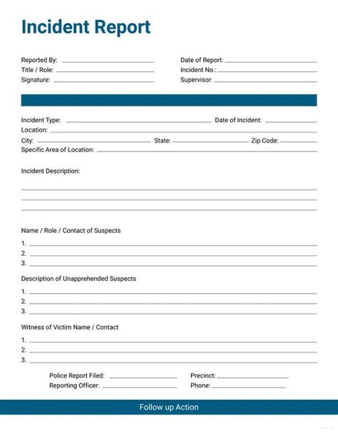 itil incident report template free download